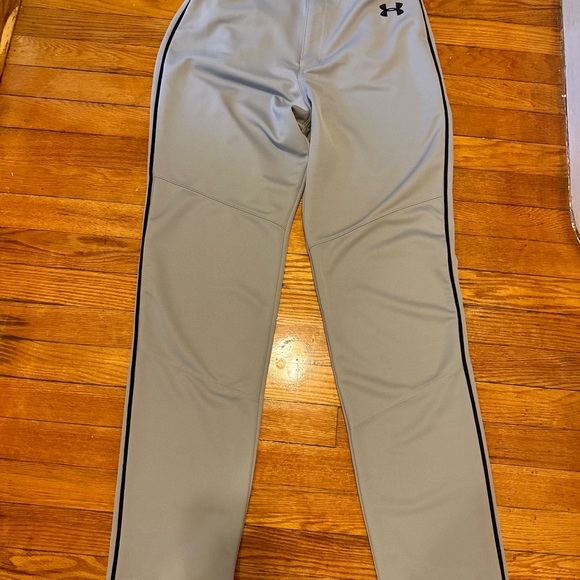 UA Pants Mens Ua Piped Baseball Pants Grey W Navy Blue M Poshmark